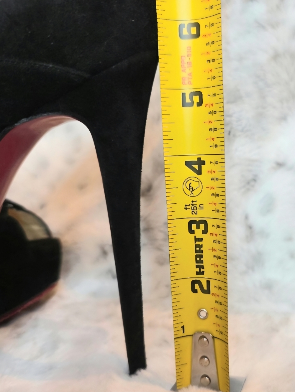 Christian Louboutin Black Suede Strappy Peep-Toe Platform Heels EU 38.5 / US 8 - Picture 11 of 11